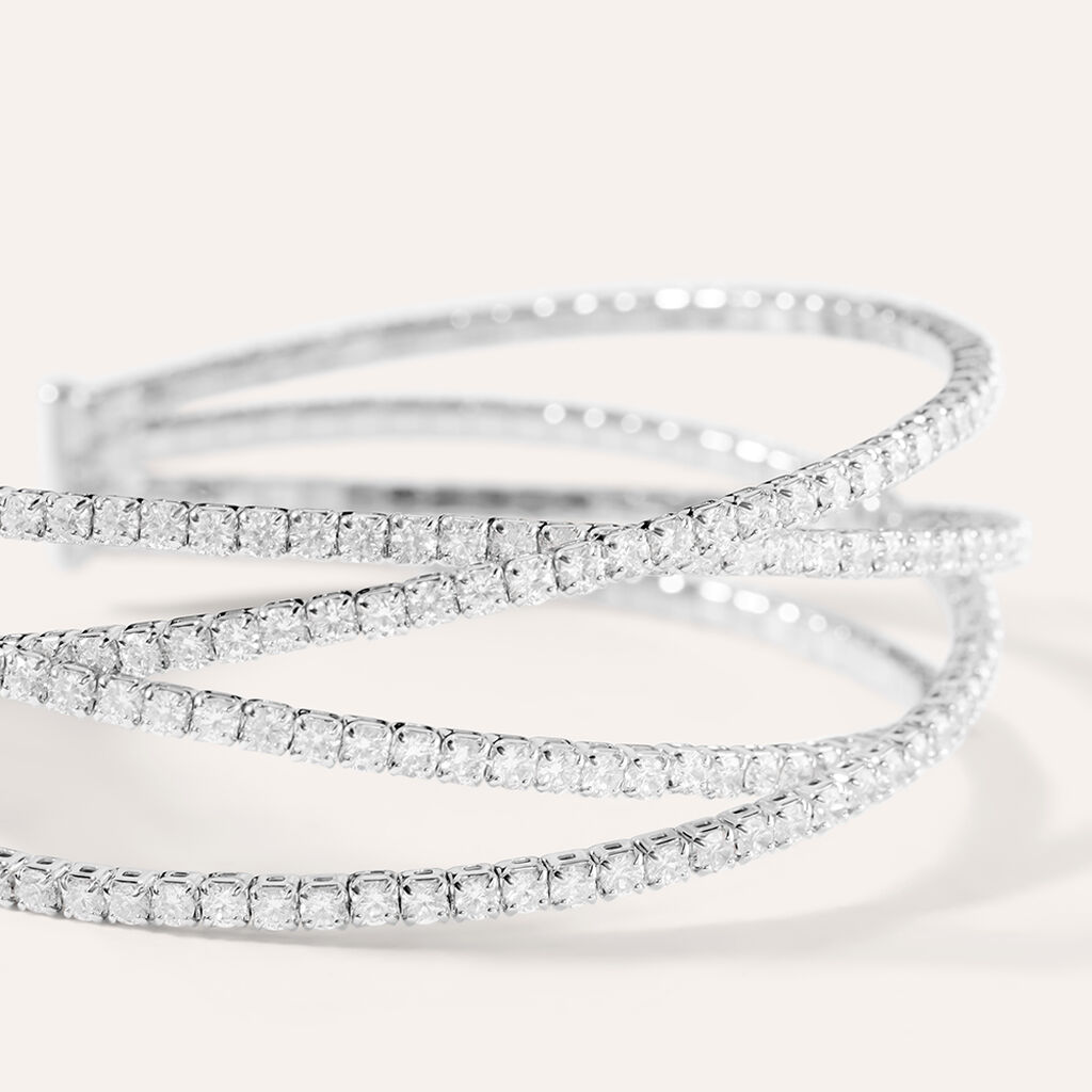 Bangle Romantic Shine Metallo Cristallo