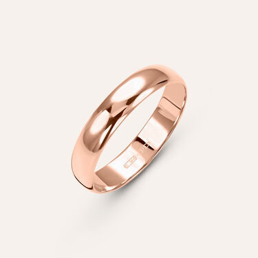 Fede Mantovana Leggera 4 mm Oro Rosa