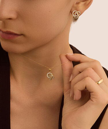 Collana Christelle Oro Giallo Cristallo