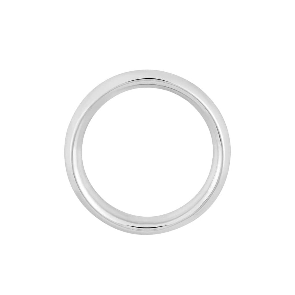 Fede Comoda Leggera 4.5 mm Oro Bianco - Anelli con Incisione Unisex | Stroili