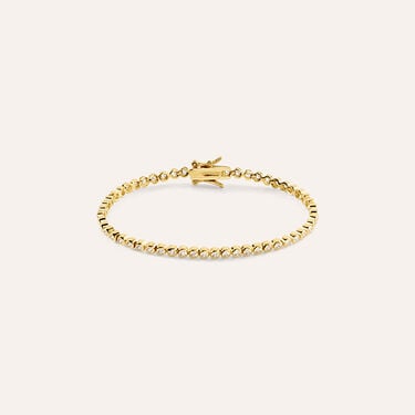 Bracciale Tennis Silver Glow Argento Dorato Cubic Zirconia