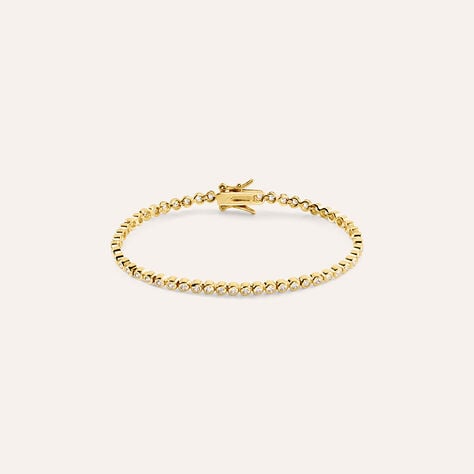 Bracciale Tennis Silver Glow Argento Dorato Cubic Zirconia - Bracciali Tennis Donna | Stroili