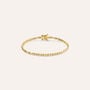 Bracciale Tennis Silver Glow Argento Dorato Cubic Zirconia