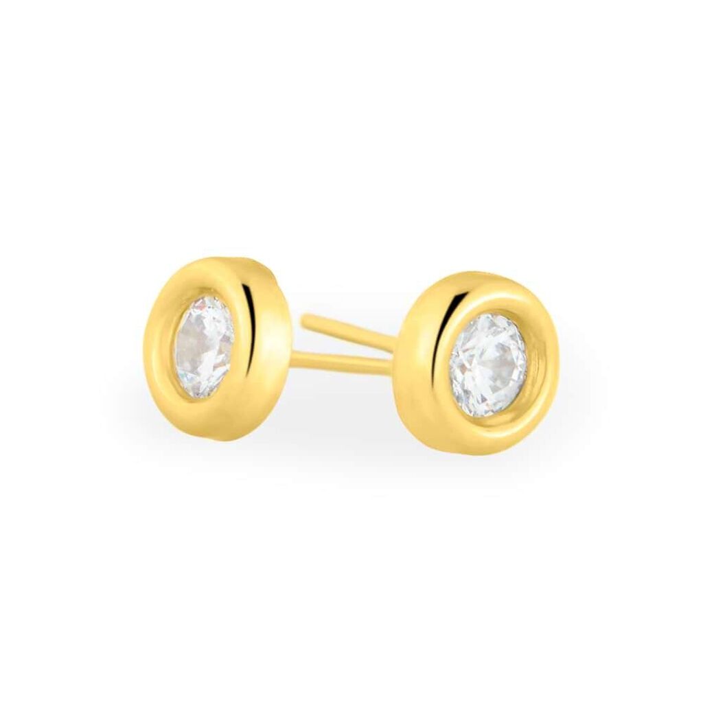 Orecchini Lobo Punto Luce Bon Ton Oro Giallo Cubic Zirconia - Orecchini a Lobo Donna | Stroili