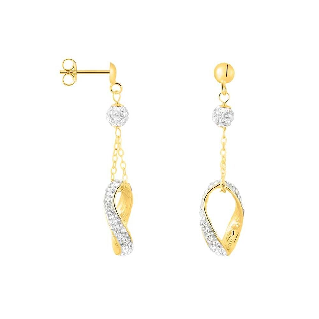 Orecchini Pendenti Crystal Gold Oro Giallo Cristallo - Orecchini Pendenti Donna | Stroili
