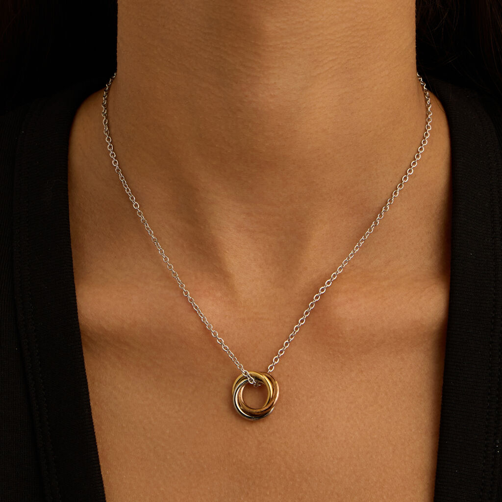 Collana Sunrise Acciaio Tricolore