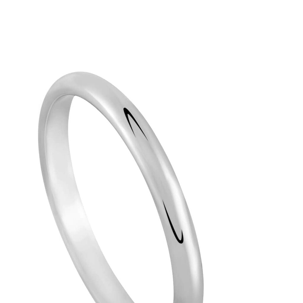 Fede Francesina 2.5 mm Oro Bianco - Anelli con Incisione Unisex | Stroili