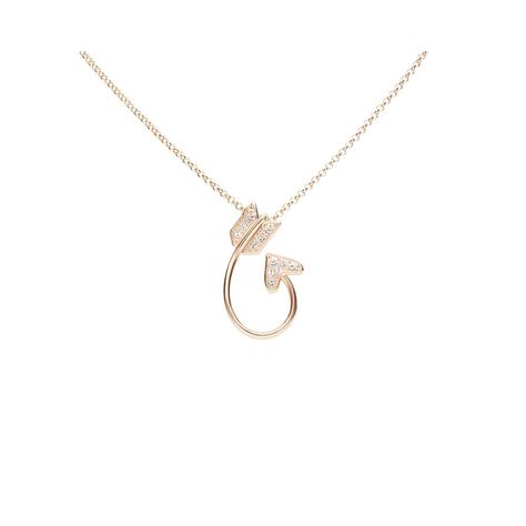 Collana in ottone rosato con pendente freccia di Cupido con strass - Collane Donna | Stroili