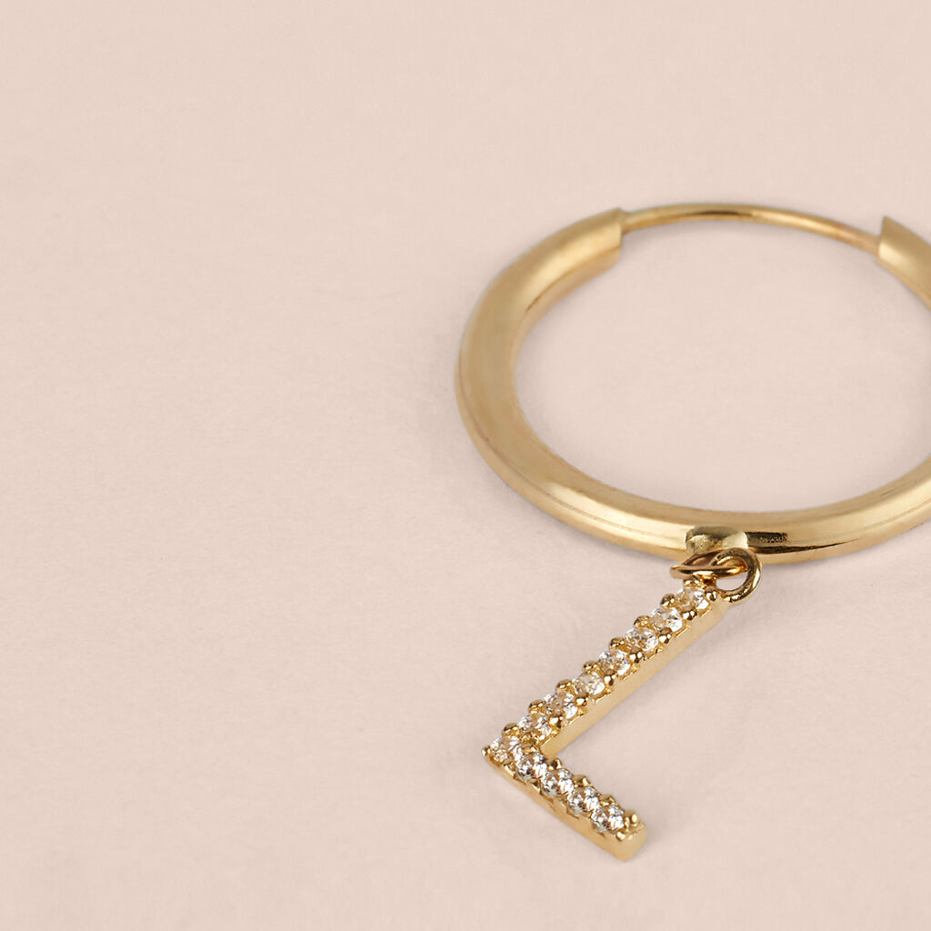 Mono Orecchino A Cerchio Toujours Oro Giallo Cubic Zirconia - Mono Orecchino Donna | Stroili