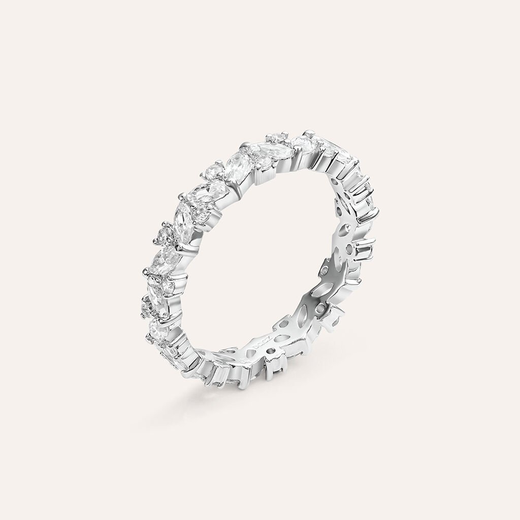 Anello Eternity Silver Elegance Argento Rodiato Cubic Zirconia - Gioielli Donna | Stroili