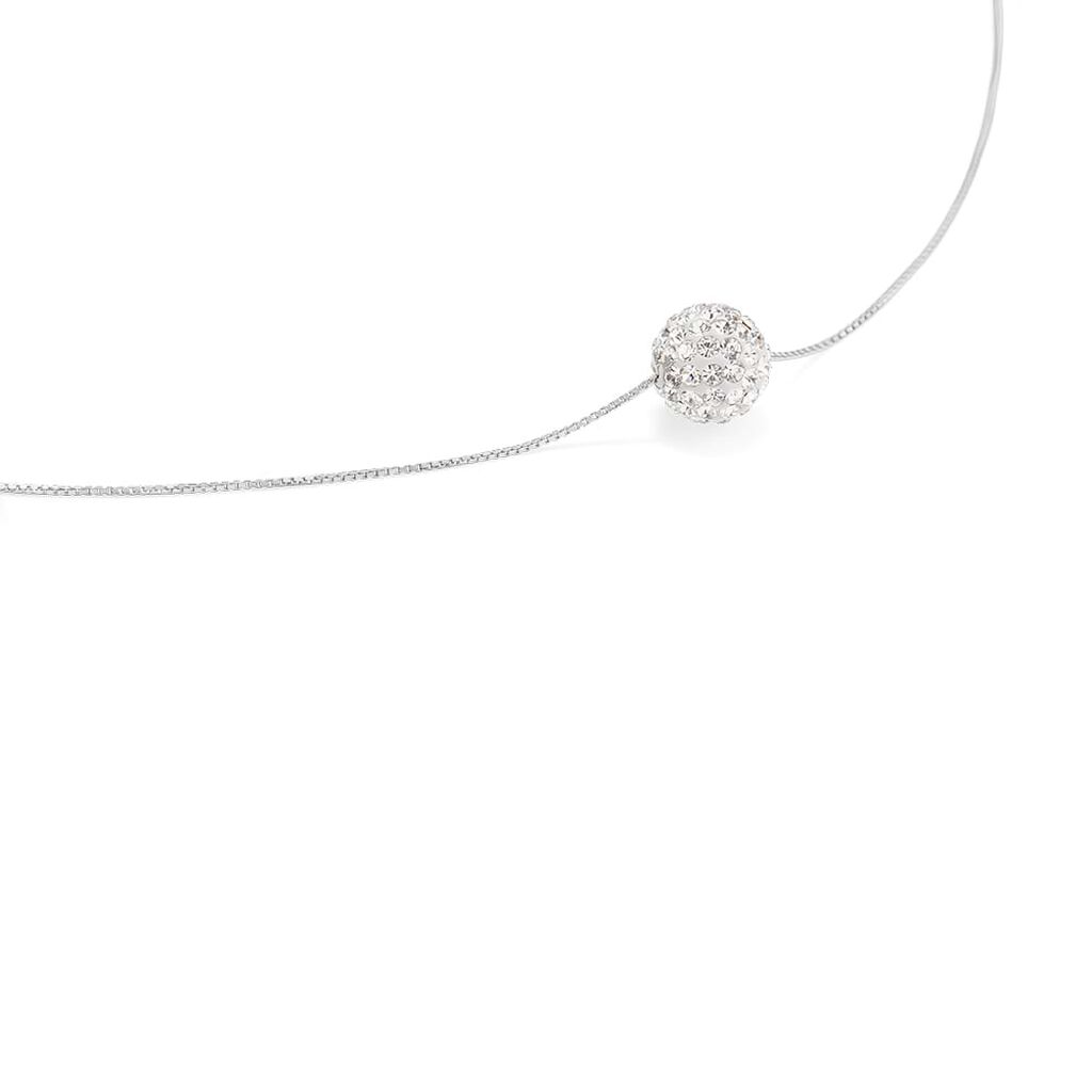 Collana Christelle Oro Bianco Cristallo - Collane Donna | Stroili
