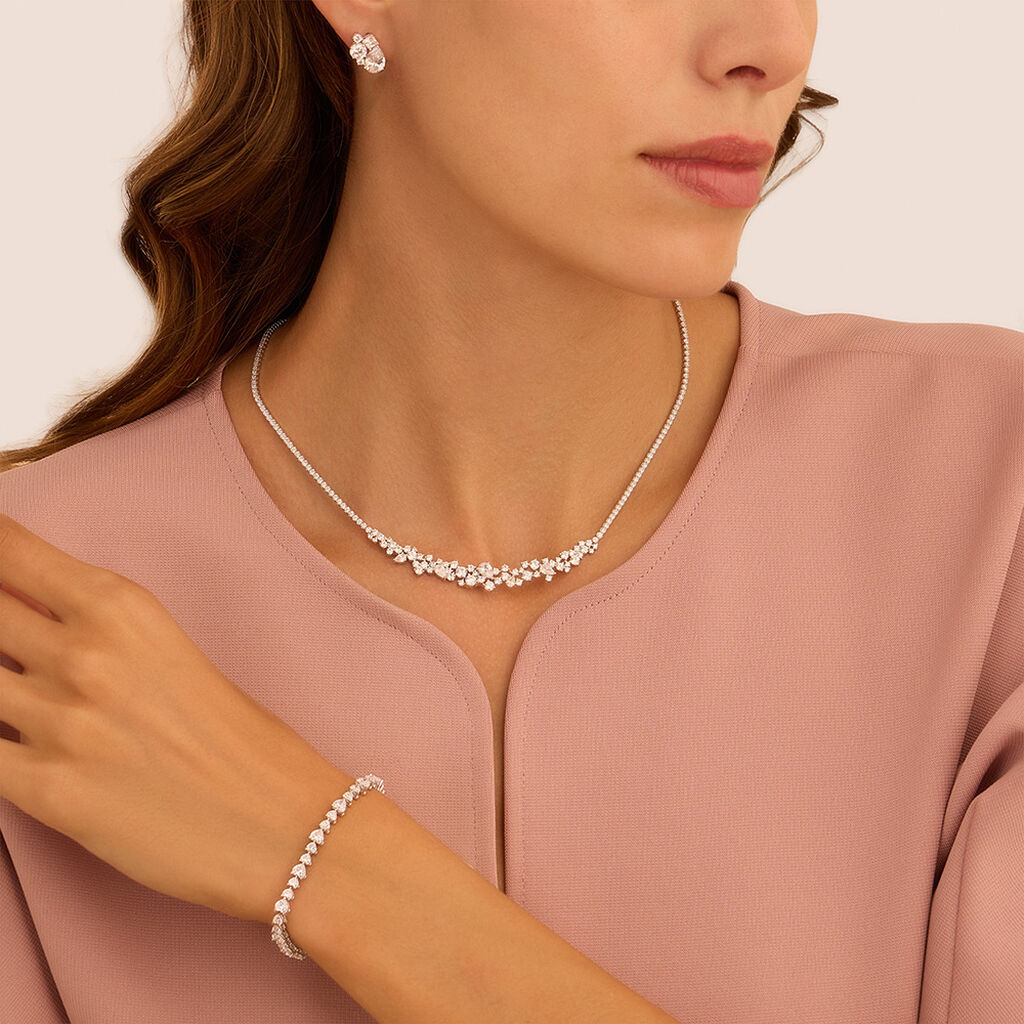 Orecchini Lobo Red Carpet Argento Rodiato Cubic Zirconia