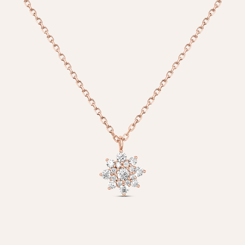 Collana Silver Elegance Argento Rosa Cubic Zirconia