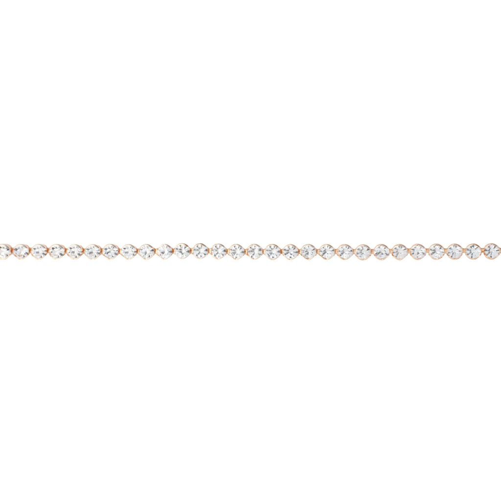 Bracciale Tennis Romantic Shine Metallo Rosa Cristallo - Bracciali Tennis Donna | Stroili