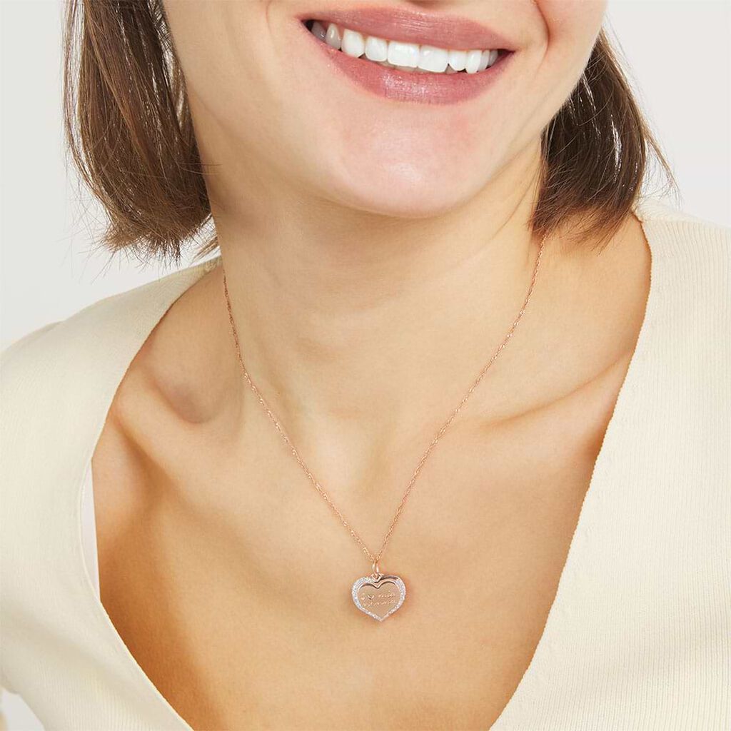 Charm in argento rosato e glitter - Charms Donna | Stroili
