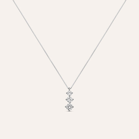 Collana Trilogy Claire Oro Bianco Cubic Zirconia - Gioielli Donna | Stroili