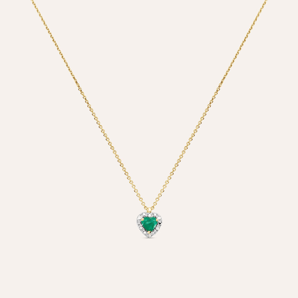 Collana Charlotte Oro Giallo Smeraldo Diamante