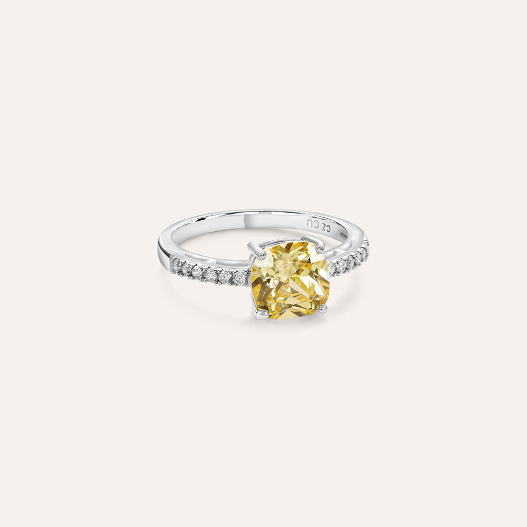 Anello Solitario Silver Rainbow Argento Rodiato Cubic Zirconia - Anelli con Pietre Donna | Stroili