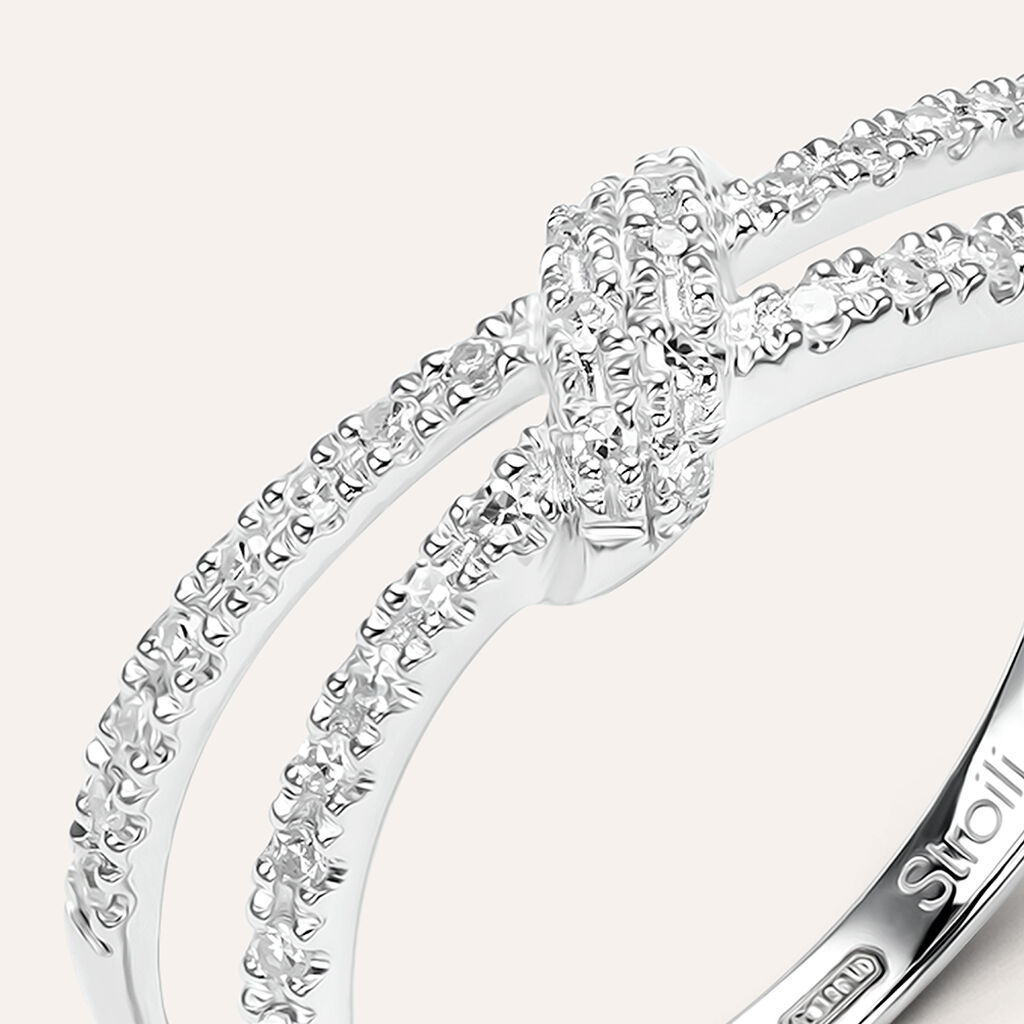 Anello Fantasia Sophia Oro Bianco Diamante - Anelli con Pietre Donna | Stroili