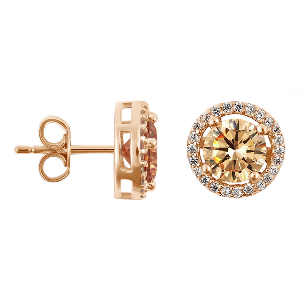 Orecchini Lobo Punto Luce Silver Rainbow Argento Rosa Cubic Zirconia - Orecchini a Lobo Donna | Stroili