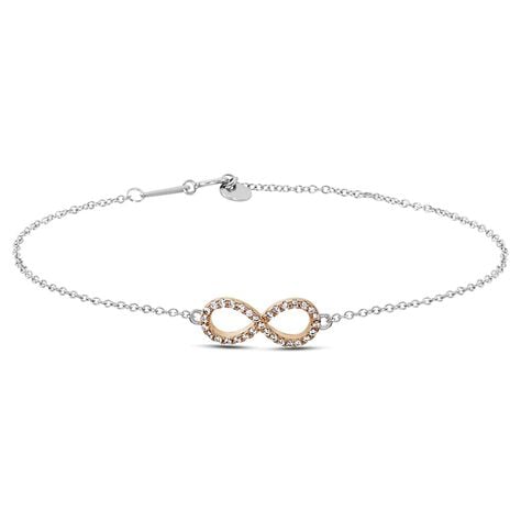 Bracciale Silver Moments Argento Bicolore Bianco / Rosa Cubic Zirconia - Bracciali Amicizia Donna | Stroili