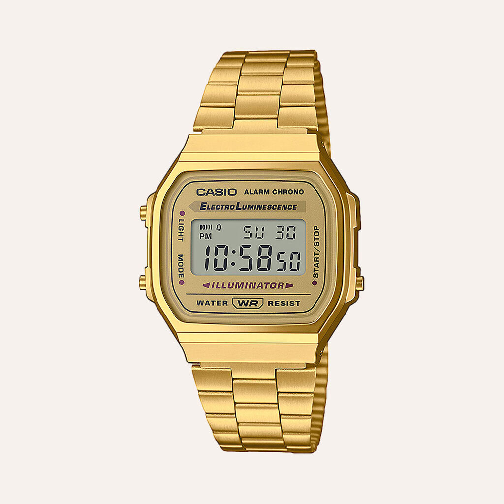 Orologio Uomo Casio G-Shock quadrante gold A168WG-9EF