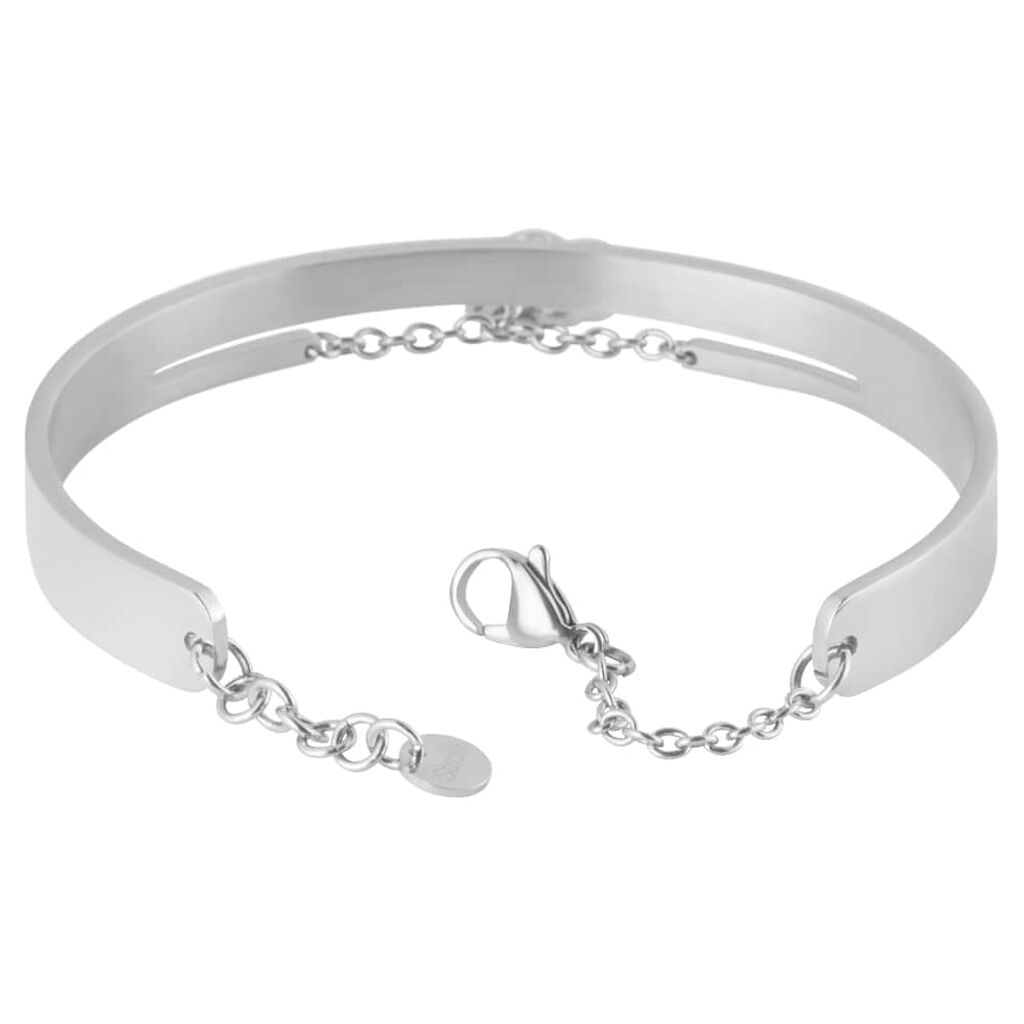Bangle Lady Message Acciaio Cristallo - Bracciali Rigidi Donna | Stroili