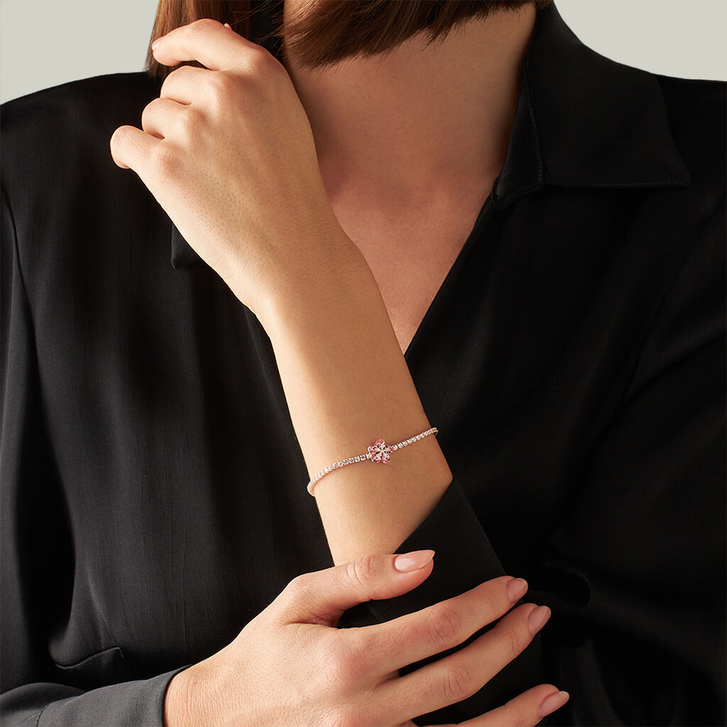 Bracciale Romantic Shine Ottone Rosa Cristallo - Bracciali Donna | Stroili