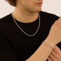Bracciale Catena Gentleman Argento Rodiato