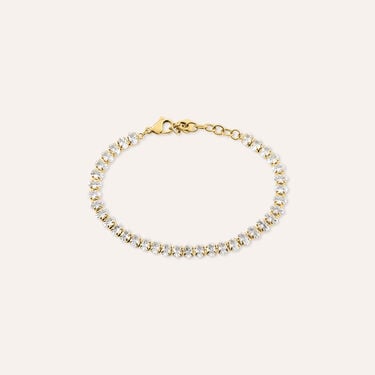 Bracciale Tennis Aura Acciaio Dorato Cubic Zirconia