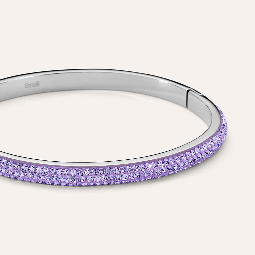 Bangle Lady Phantasya Acciaio Cristallo - Bracciali Rigidi Donna | Stroili