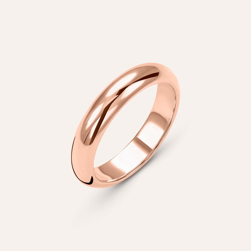 Fede Classica Leggera 4 mm Oro Rosa