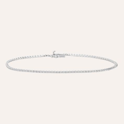Tennis in oro bianco e diamanti 0.16 ct - Bracciali Donna | Stroili