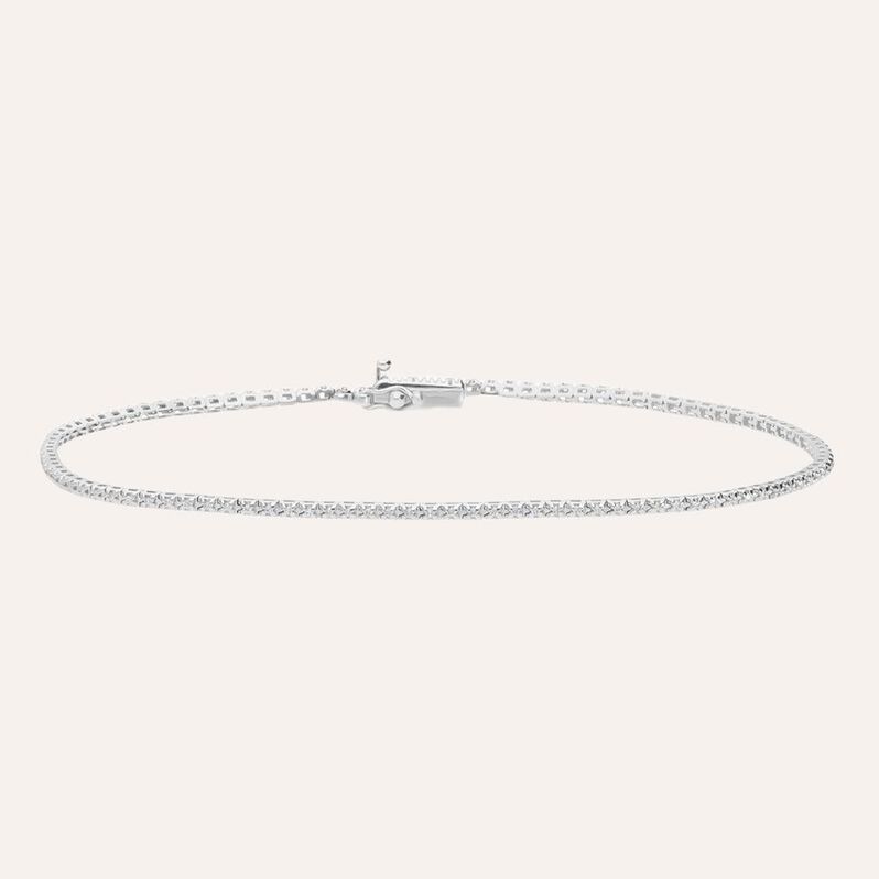 Tennis in oro bianco e diamanti 0.16 ct - Bracciali Donna | Stroili