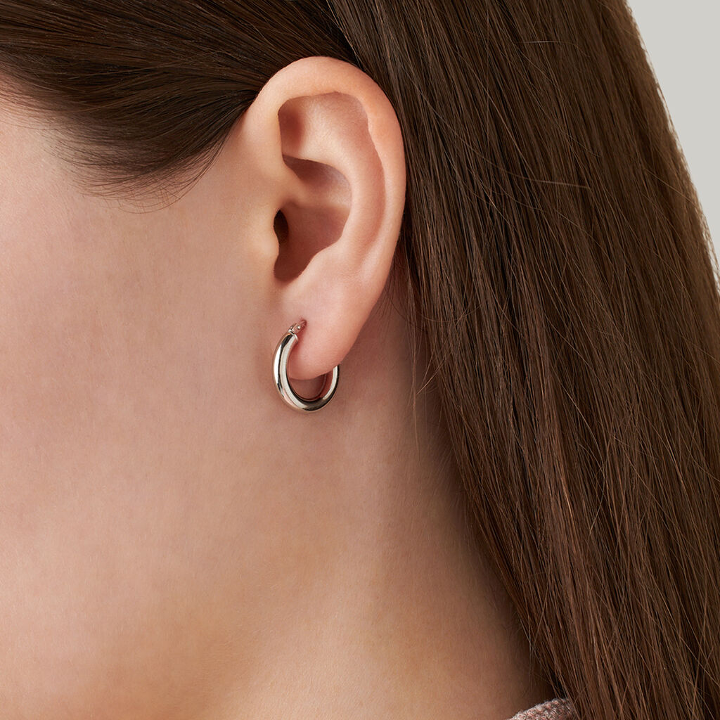 Orecchini A Cerchio Silver Collection Argento Rodiato - Orecchini a Cerchio Donna | Stroili