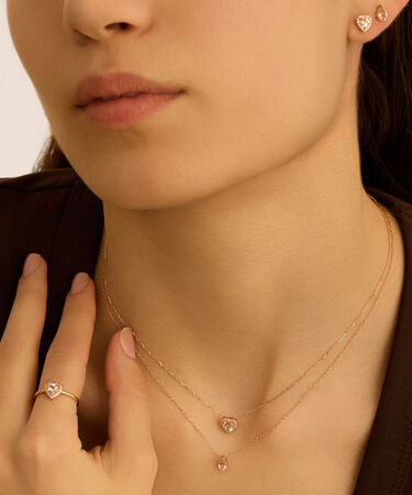 Orecchini Lobo Jasmine Oro Rosa Morganite Diamante