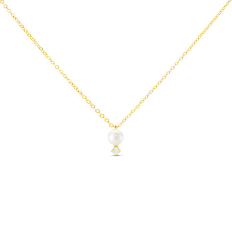 Collana Gabrielle Oro Giallo Perla D'Acqua Dolce Cubic Zirconia - Collane Donna | Stroili