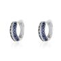 Orecchini A Cerchio Charlotte Oro Bianco Zaffiro Diamante