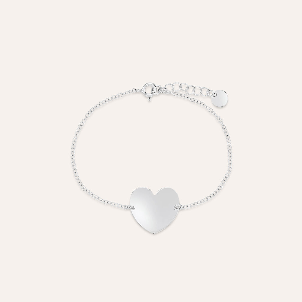 Bracciale Con Targhetta Silver Collection Argento Rodiato