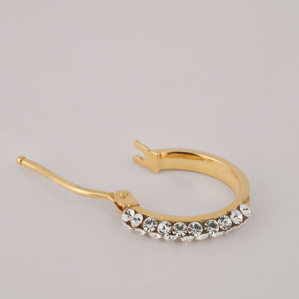 Orecchini A Cerchio Toujours Oro Giallo Cristallo