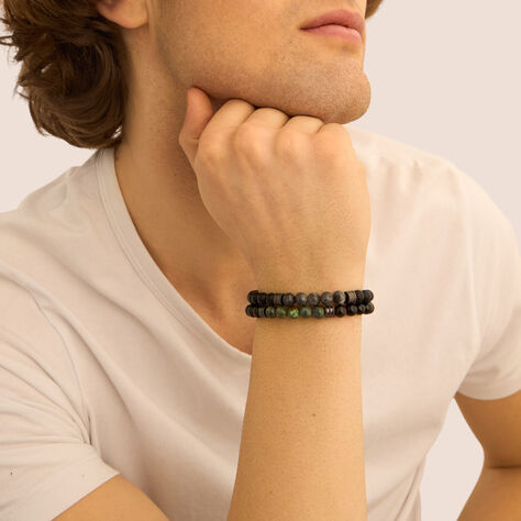 Bracciale Man Code Ottone Nero Turchese Ossidiana - Bracciali Uomo | Stroili