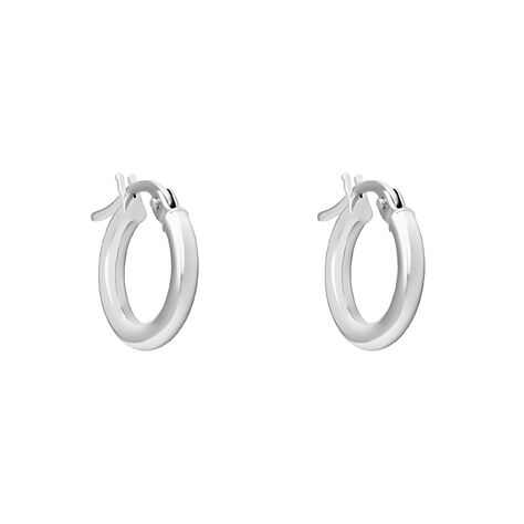 Orecchini A Cerchio Toujours Oro Bianco - Orecchini a Cerchio Donna | Stroili