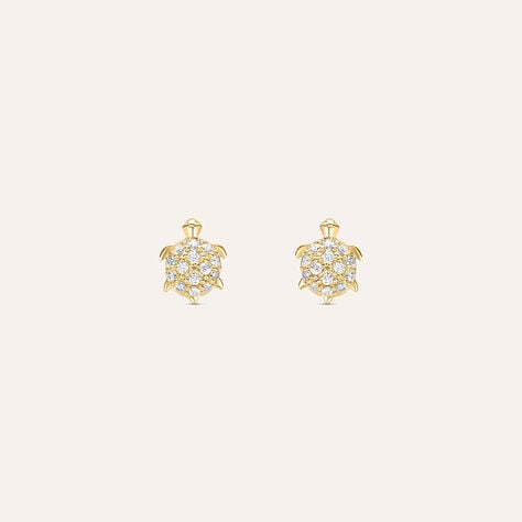 Orecchini Lobo Bon Ton Oro Giallo Cubic Zirconia - Orecchini a Lobo Donna | Stroili