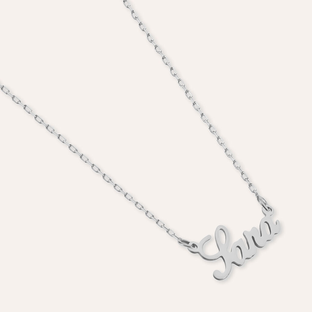 Collana Sara Gold Names Oro Bianco