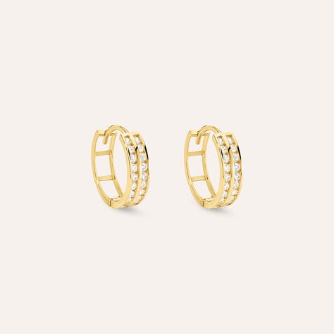 Orecchini A Cerchio Toujours Oro Giallo Cubic Zirconia - Orecchini a Cerchio Donna | Stroili