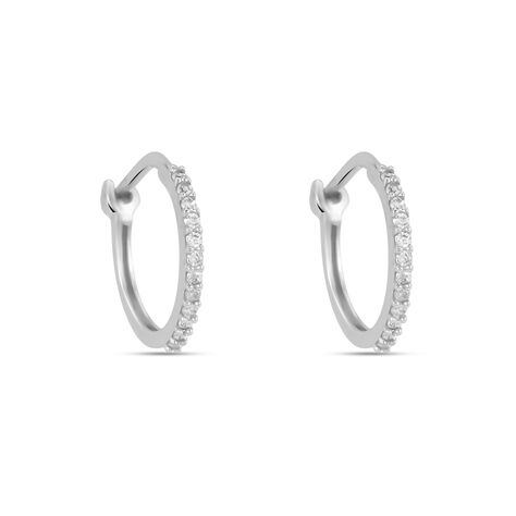 Orecchini A Cerchio Toujours Oro Bianco Cubic Zirconia - Orecchini a Cerchio Donna | Stroili