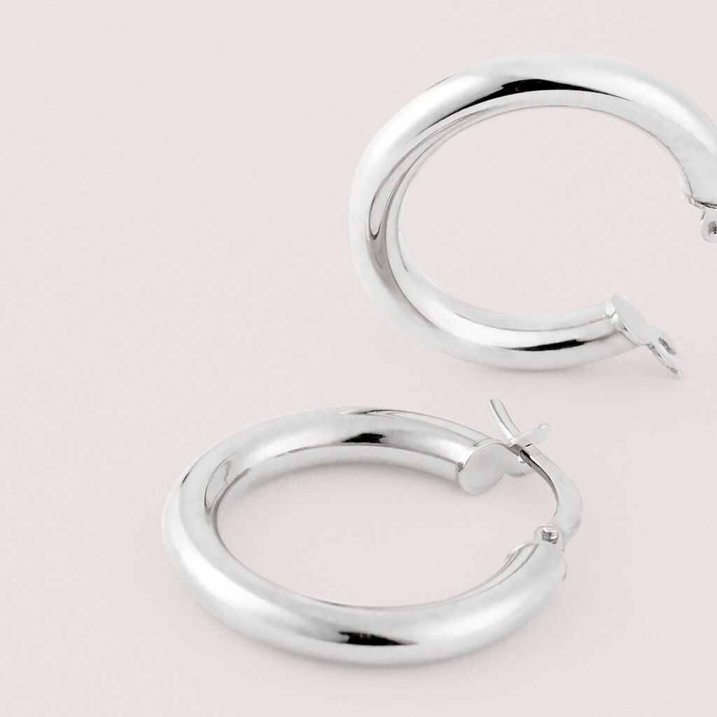 Orecchini A Cerchio Toujours Oro Bianco