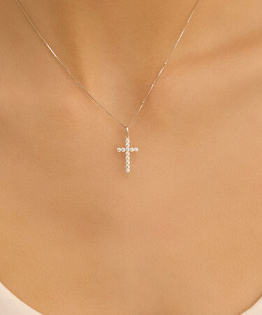 Pendente Holy Oro Bianco Cubic Zirconia