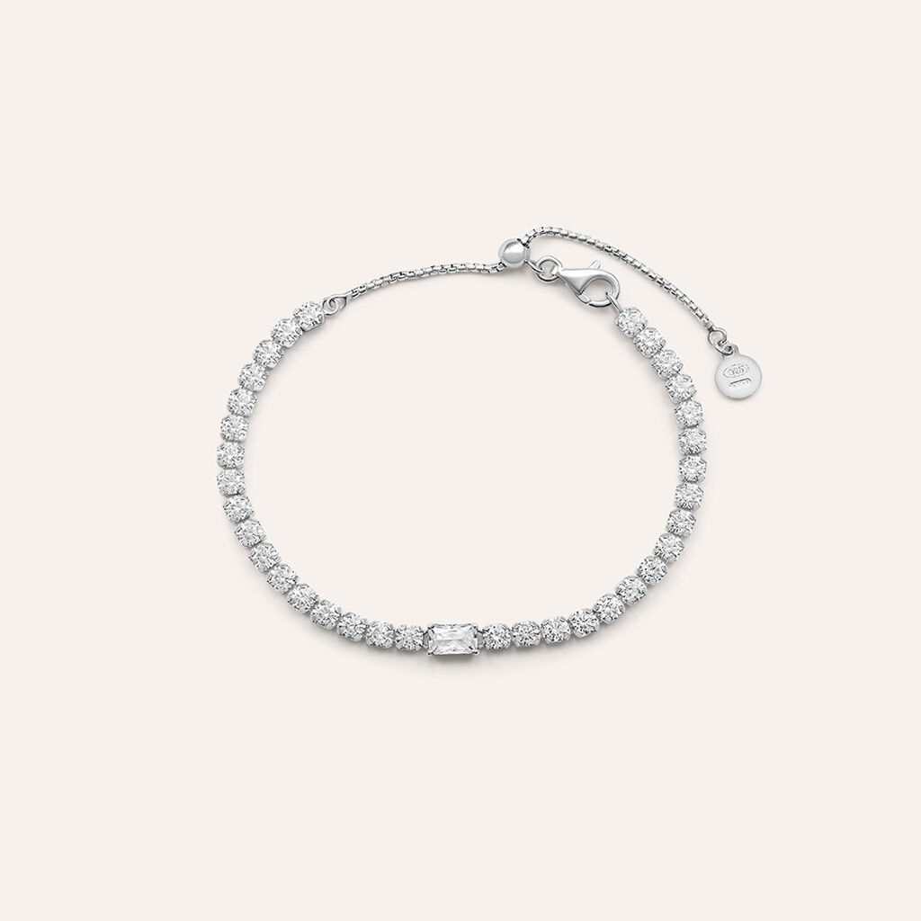 Bracciale Tennis Silver Elegance Argento Rodiato Cubic Zirconia