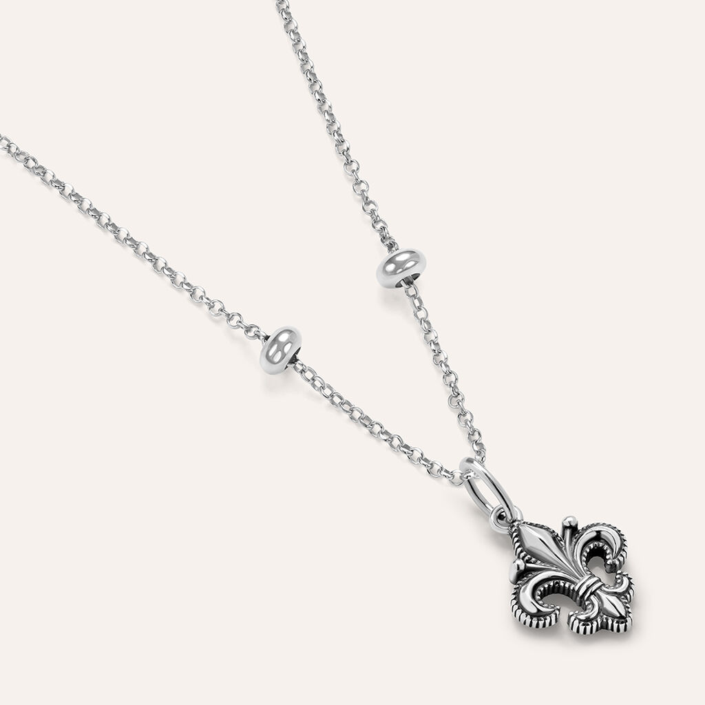 Pendente Saluti&Baci Giglio Love Beats Argento Rodiato - Ciondoli Donna | Stroili